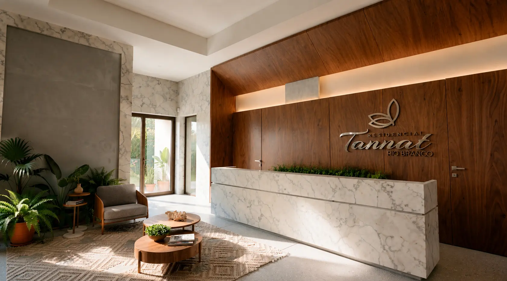 Hall de entrada do Residencial Tannat